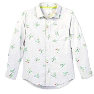 dinosaur water skiing Button-Down Cat & Jack L NWT